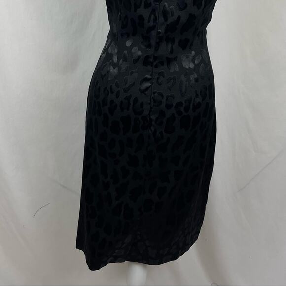 Chetta B Black Animal Print Beaded Party Event Feminine Dress NWOT Size 10 - Picture 8 of 14